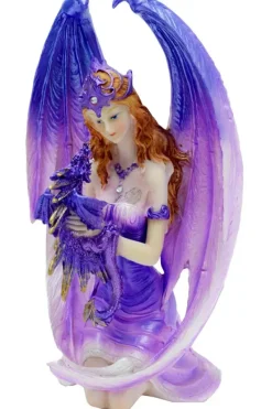 Alternative Gifts Fairy and Dragon Figurine Purple