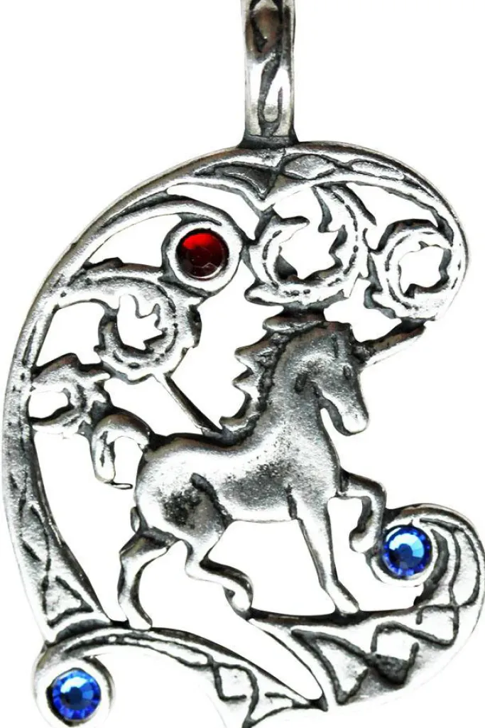 Fire and Ice Unicorn Pendant