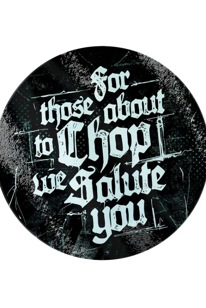 Grind For Those About To Chop Glass Chopping Board