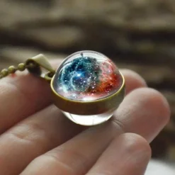 Gothic and Steampunk Jewellery Galaxy Sphere Pendant
