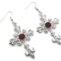 Gothic and Steampunk Jewellery Gothic Cross Earrings