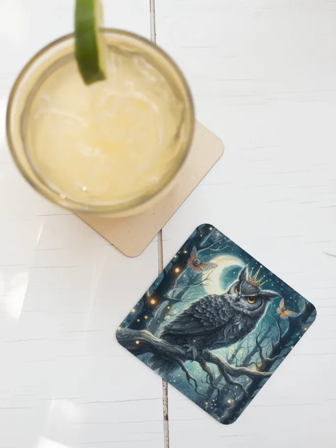 Oakhart Industries Gothic Owl Coaster Set