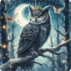 Oakhart Industries Gothic Owl Coaster Set