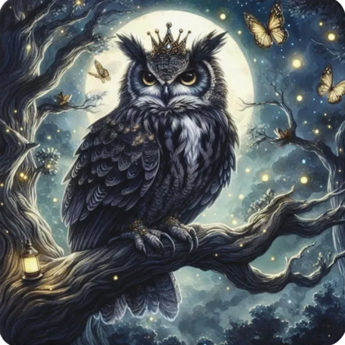 Oakhart Industries Gothic Owl Coaster Set