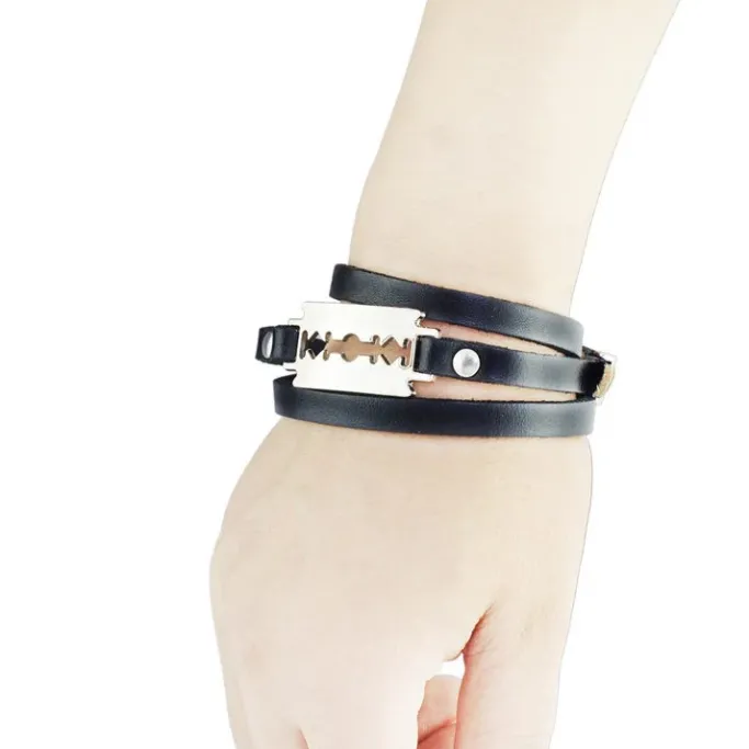 Gothic and Steampunk Jewellery Gothic Razorblade Bracelet