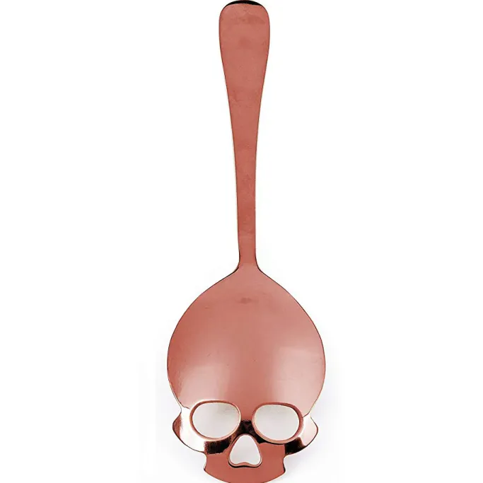 Gothic Accessories Gothic Skull Sugar Spoon Rose Gold