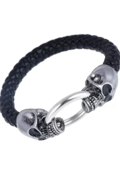 Gothic and Steampunk Jewellery Gothic Skulls Rope Bracelet
