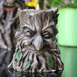 Something Different Green Man Candle Holder