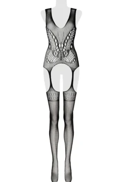 Grey Velvet Bodystocking