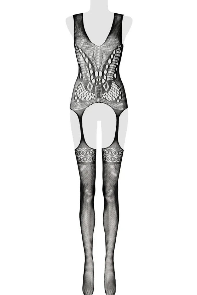 Grey Velvet Bodystocking