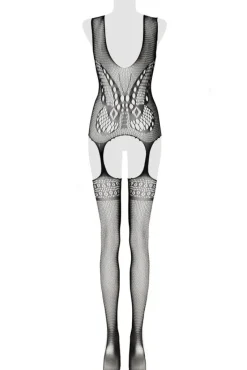 Grey Velvet Bodystocking
