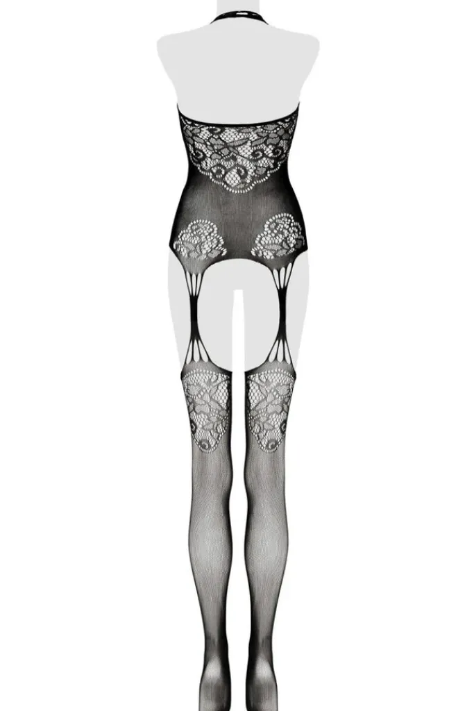 Grey Velvet Bodystocking