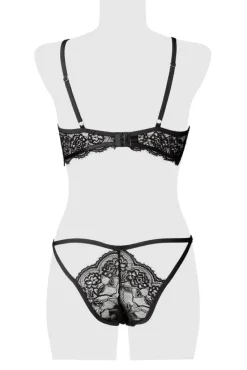 Grey Velvet Bra Set