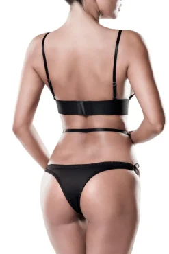 Grey Velvet Erotic Lingerie Set