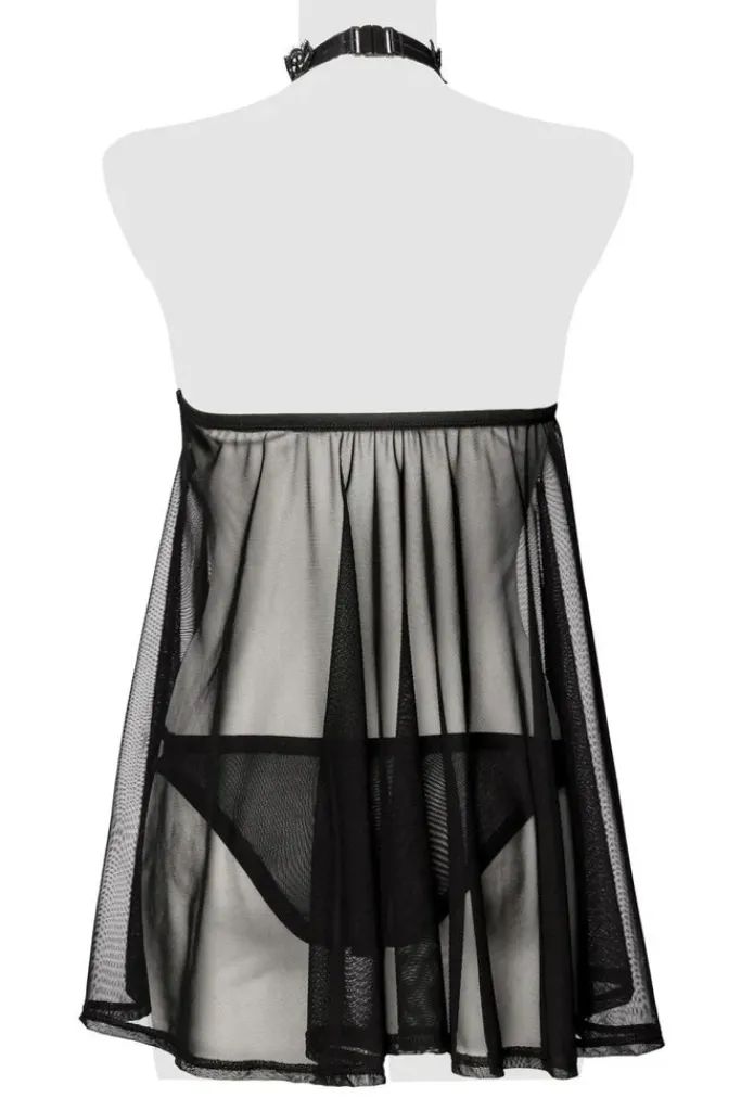 Grey Velvet Erotic Negligee