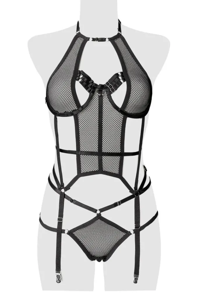 Grey Velvet Erotic Set
