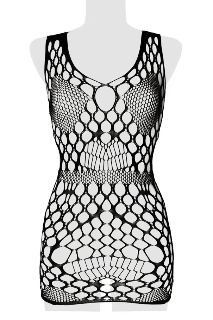 Grey Velvet Fine Mesh Dress