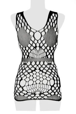 Grey Velvet Fine Mesh Dress