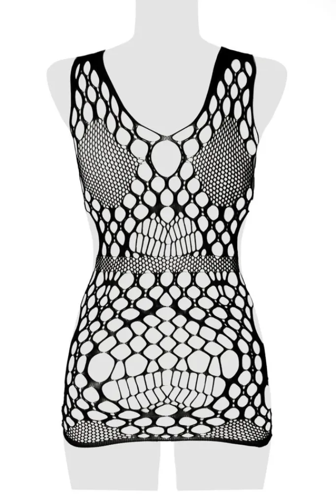 Grey Velvet Fine Mesh Dress