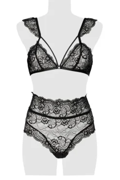 Grey Velvet Lingerie Set