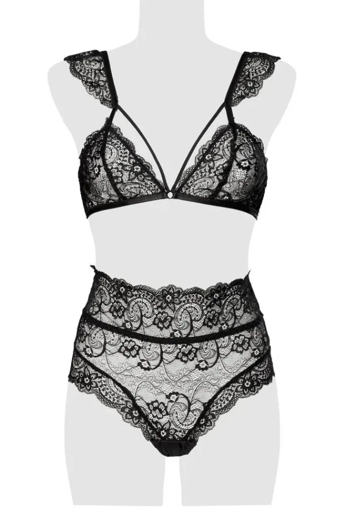 Grey Velvet Lingerie Set