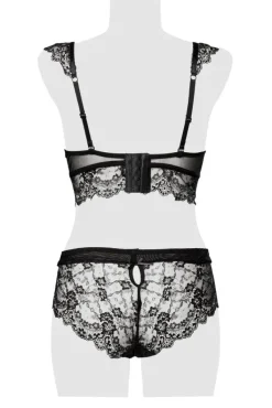 Grey Velvet Lingerie Set