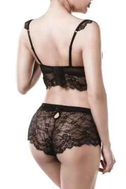 Grey Velvet Lingerie Set
