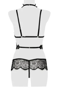 Grey Velvet Lingerie Set 2