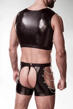 Grey Velvet Mens Erotic Set