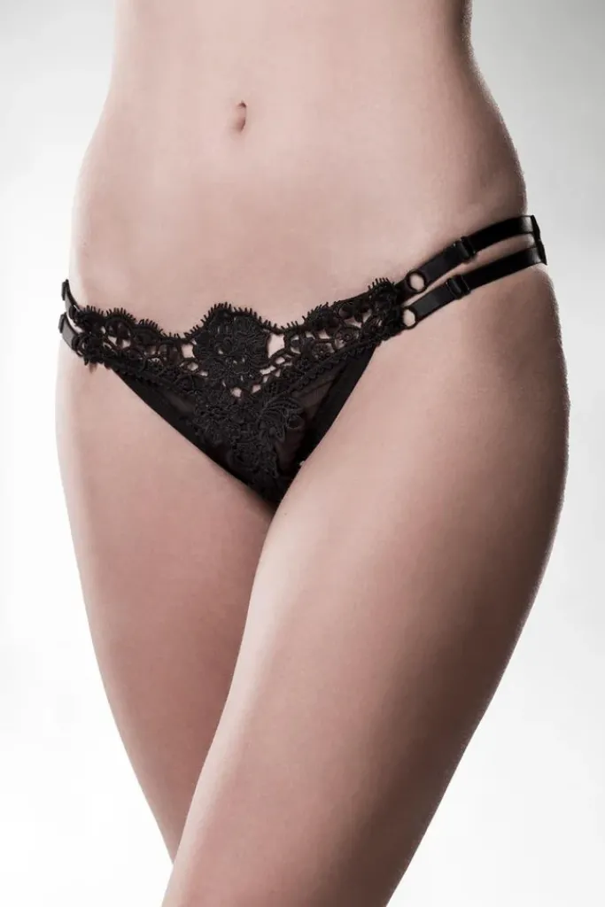 Grey Velvet Mesh Lingerie Set