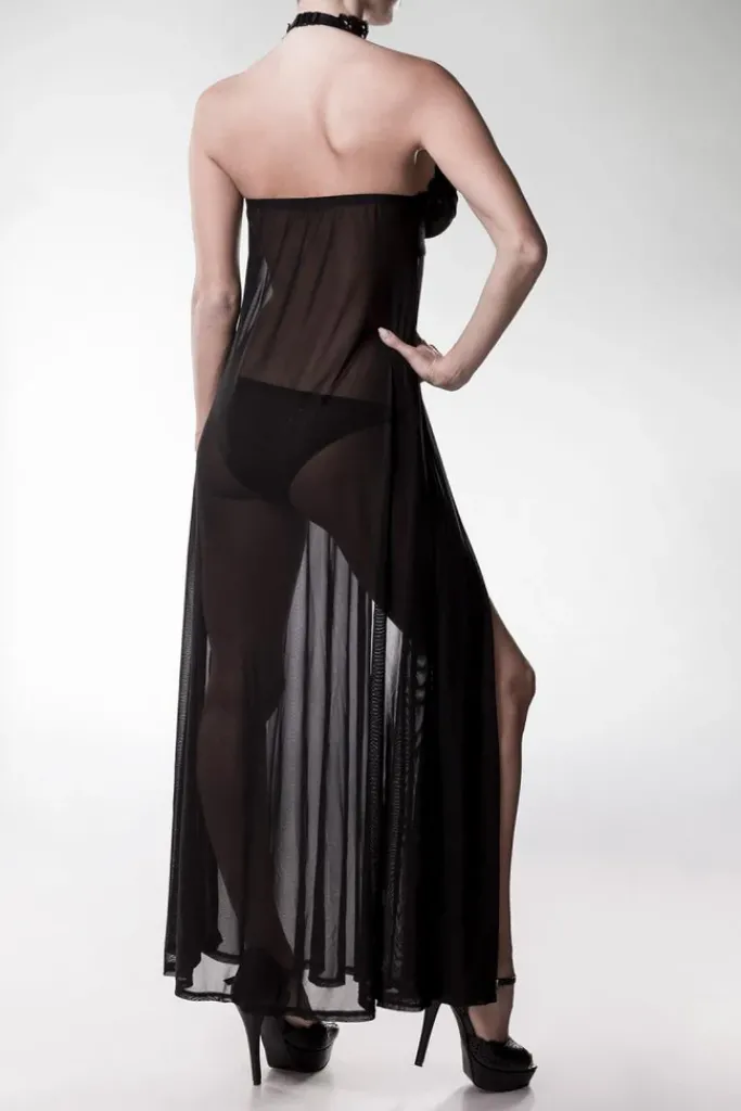 Grey Velvet Negligee