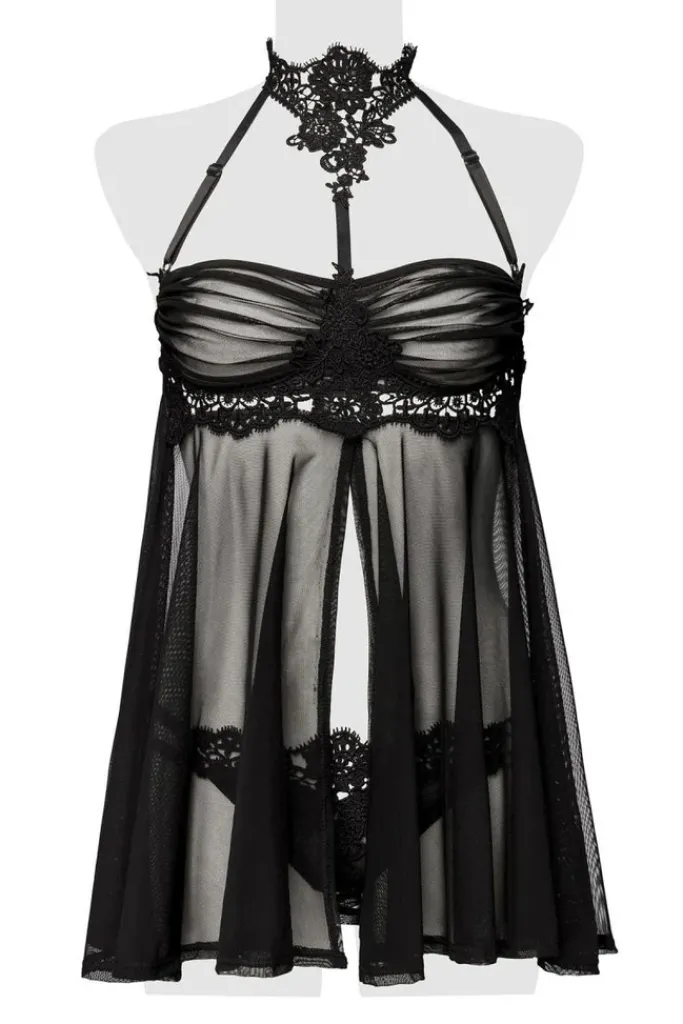 Grey Velvet Negligee