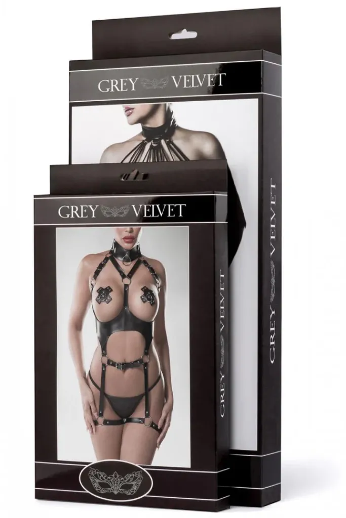 Grey Velvet Negligee