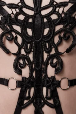 Grey Velvet 2-piece Harness Set