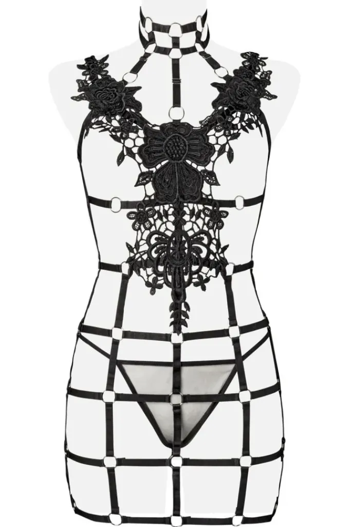 Grey Velvet 2-piece Harness Set (XS/S)