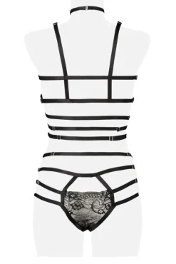 Grey Velvet 2-Piece Harness Set