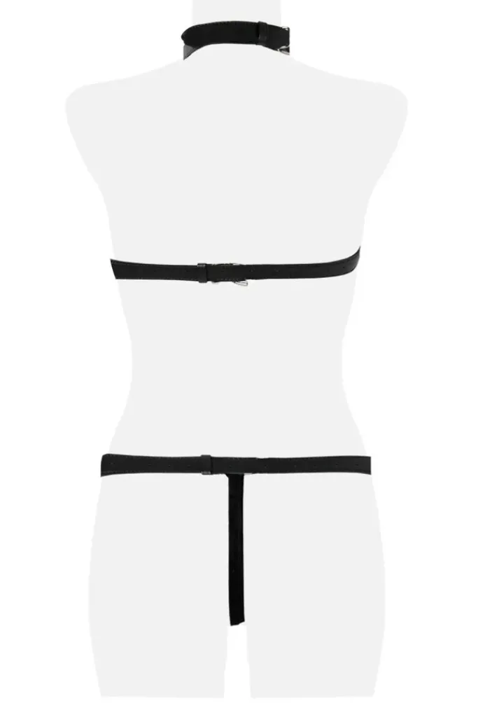 Grey Velvet Seven-Part Lingerie Set