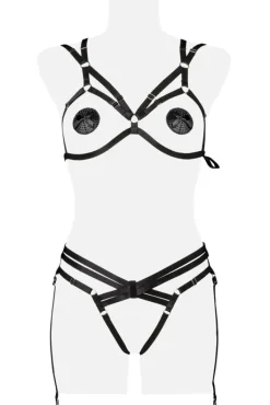 Grey Velvet Three-Part Bandage Set