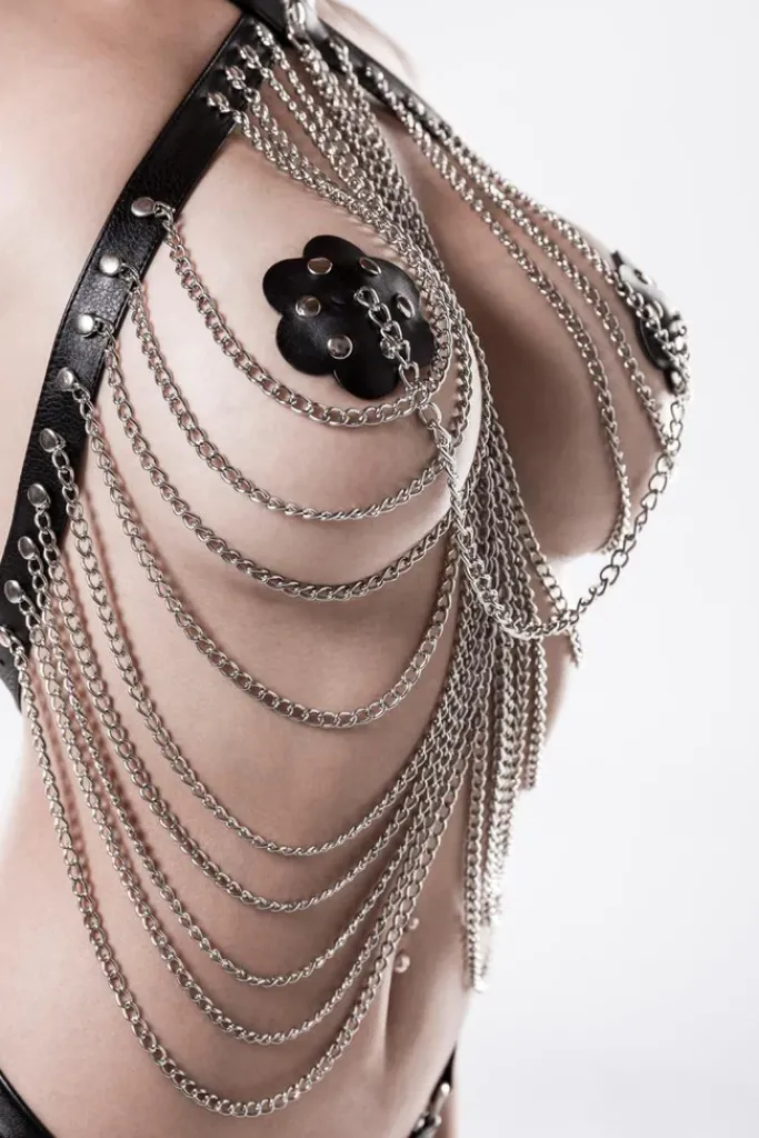 Grey Velvet Three-Part Chain Set