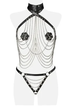 Grey Velvet Three-Part Chain Set