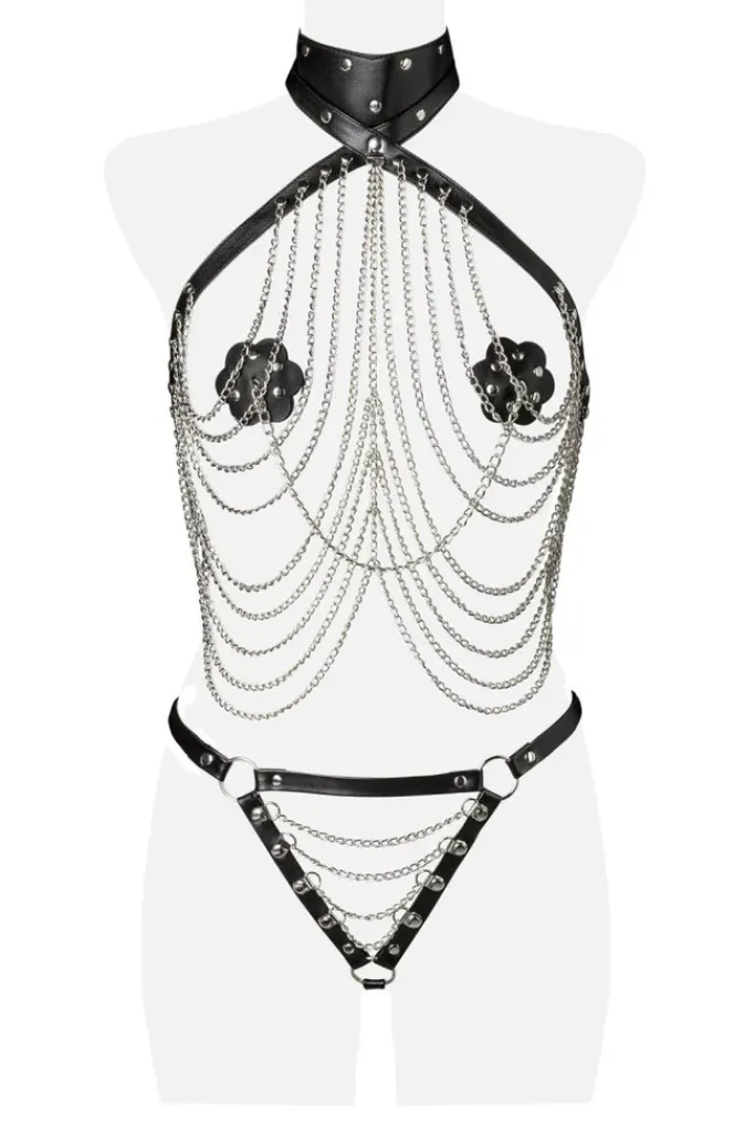 Grey Velvet Three-Part Chain Set