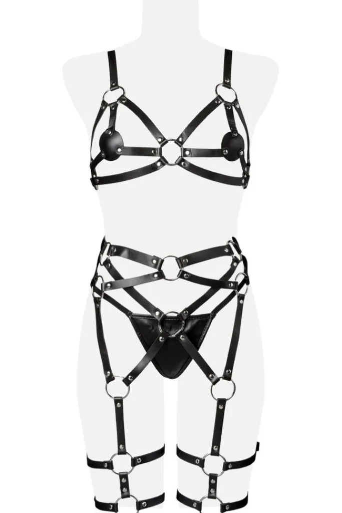 Grey Velvet Three-Part Erotic Set