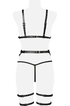 Grey Velvet Three-Part Erotic Set