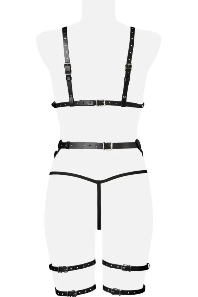 Grey Velvet Three-Part Erotic Set