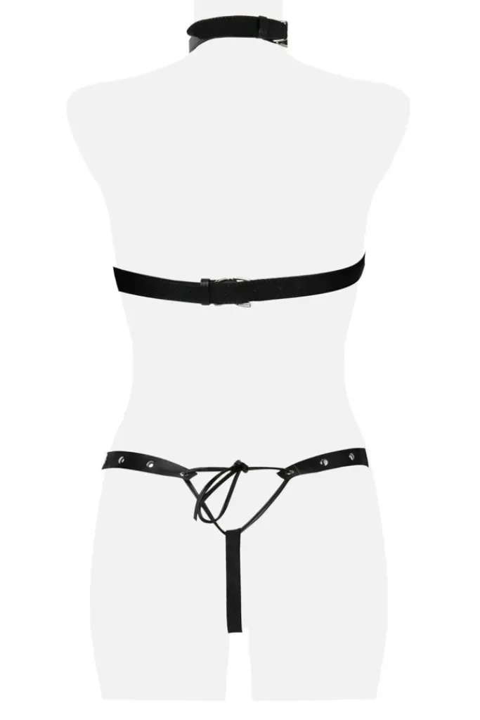 Grey Velvet Three-Part Harness Set