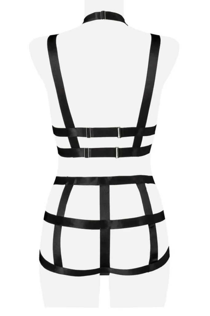 Grey Velvet Two-Part Harness Set