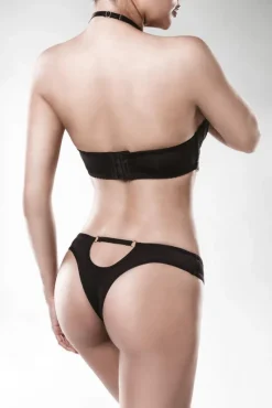 Grey Velvet Two-Part Neckholder Bra Set