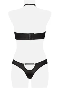 Grey Velvet Two-Part Neckholder Bra Set