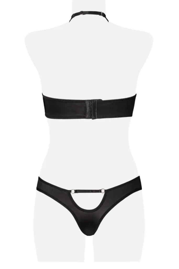 Grey Velvet Two-Part Neckholder Bra Set