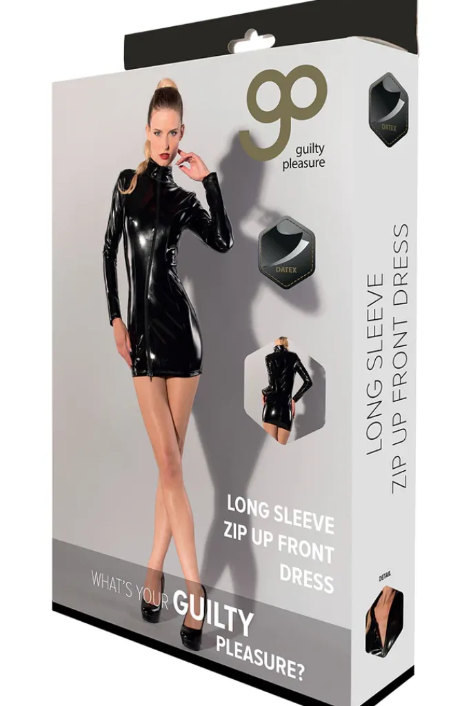Guilty Pleasure Black Long Sleeve Datex Dress